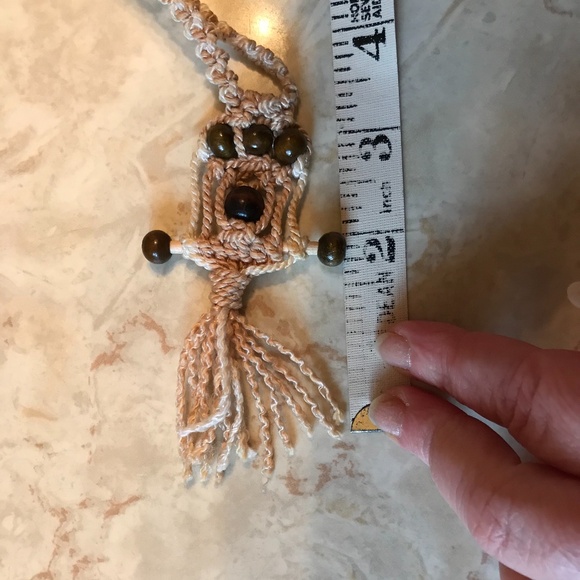 Vintage braided Long Necklace with Beading - 28 inches long - Picture 6 of 9